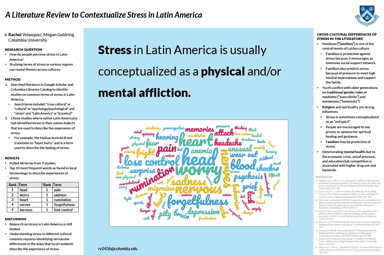 A Literature Review to Contextualize Stress in Latin America