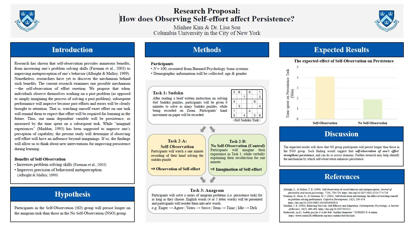 How does Observing Self-effort affect Persistence?